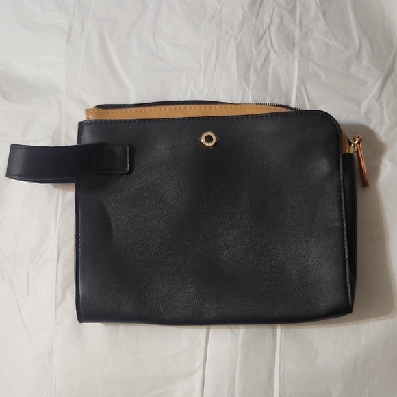 BVLGARI Accessories - Bulgari Elegant Black and Tan Toiletry Bag